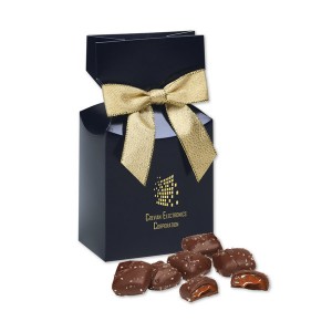 Chocolate Sea Salt Caramels Gift Box With Bow