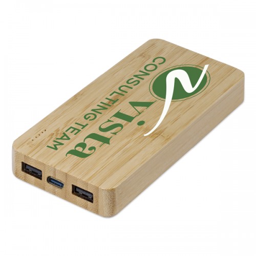 10,000 mAh Bay Street Bamboo Wireless Power Bank 10,000 mAh Bay Street Bamboo Wireless Power Bank
